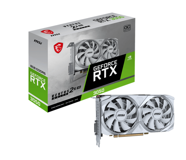 MSI GeForce RTX 3050 VENTUS 2X XS WHITE OC 8GB GDDR6 - 1299534 - zdjęcie